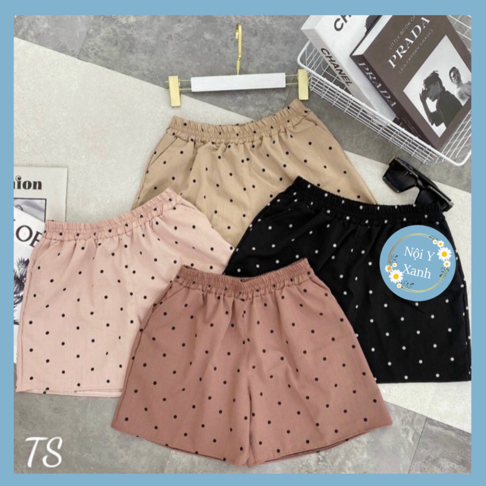 quần short đũi- sooc đùi mặc trong nhà chấm giọt bi thuận tiện mặc mát ngày hè Q88 Nội Y Xanh hàng đẹp trendy - nội y xa