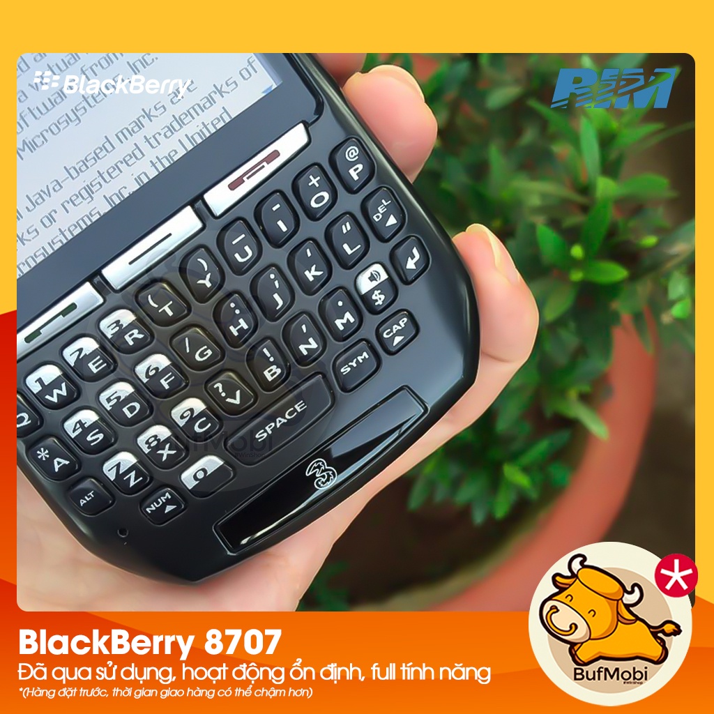 Blackberry 8707 Likenew, nguyên zin, nhiều nhà mạng
