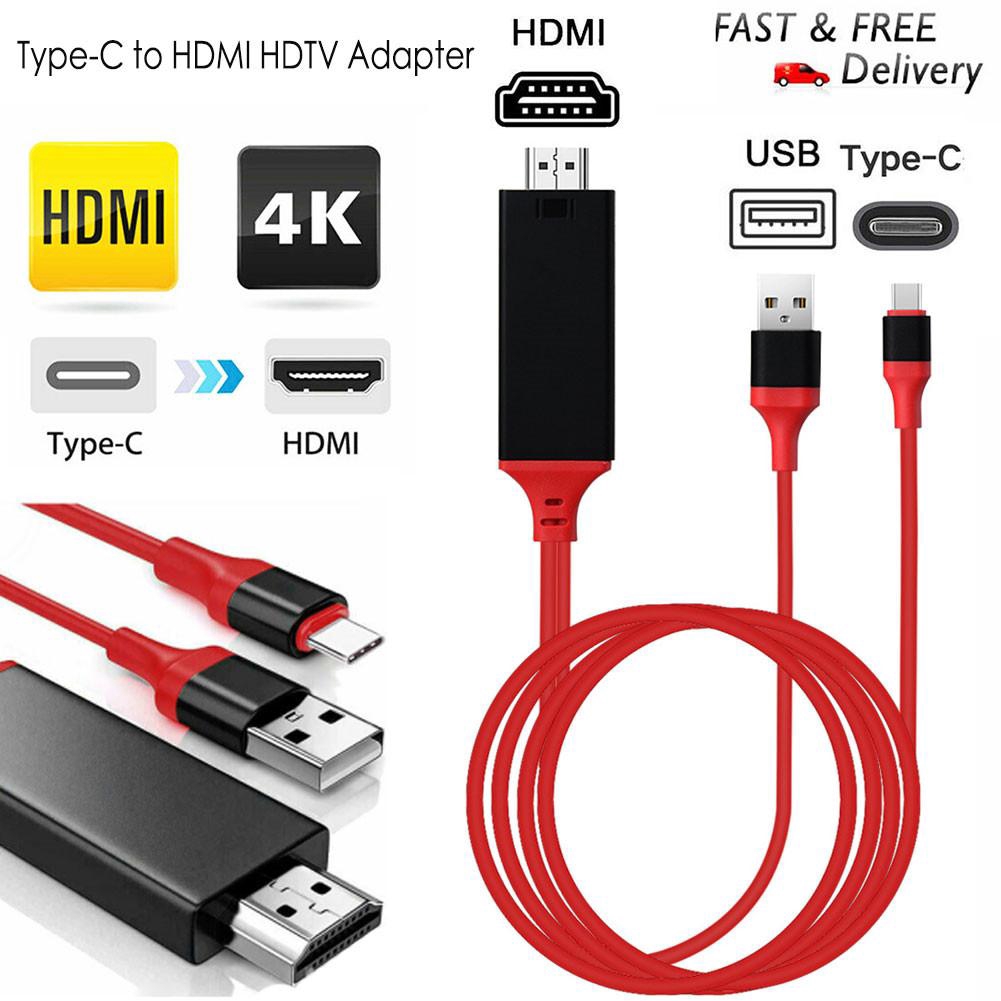 Cáp chuyển đổi HDTV USB-C Type-C sang HDMI cho Samsung S9 S8 S10 + Lưu ý 8/9