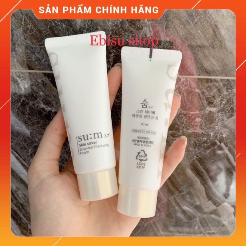 Sữa rửa mặt trắng sạch da Su:m37 Skin Saver Essential Cleansing Foam 40ml