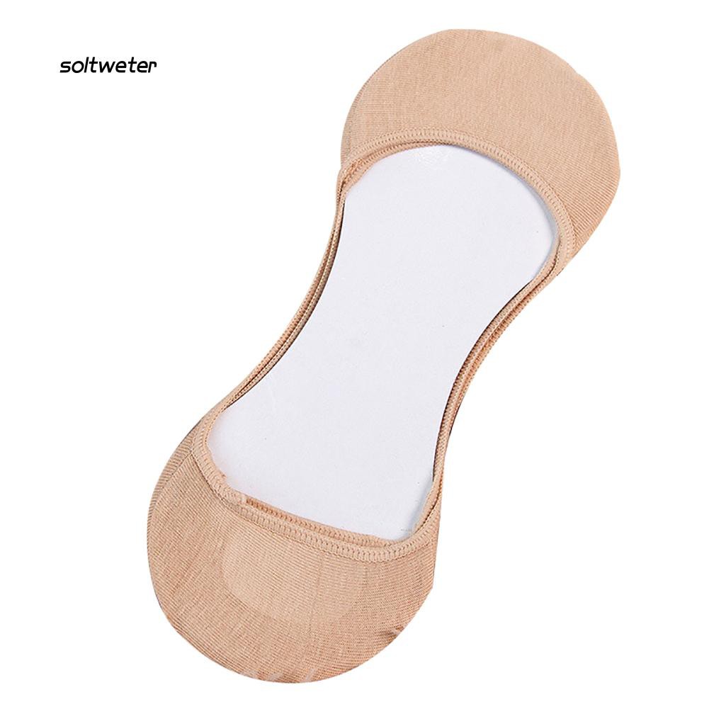 Đôi vớ cổ thuyển chống trượt màu trơn cho nữ