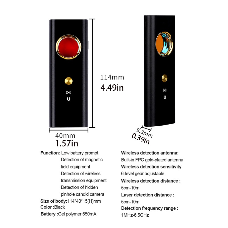 Thiết Bị Dò Tìm R35 Chống Gián Điệp Tích Hợp Ăng Ten Gọn Nhẹ