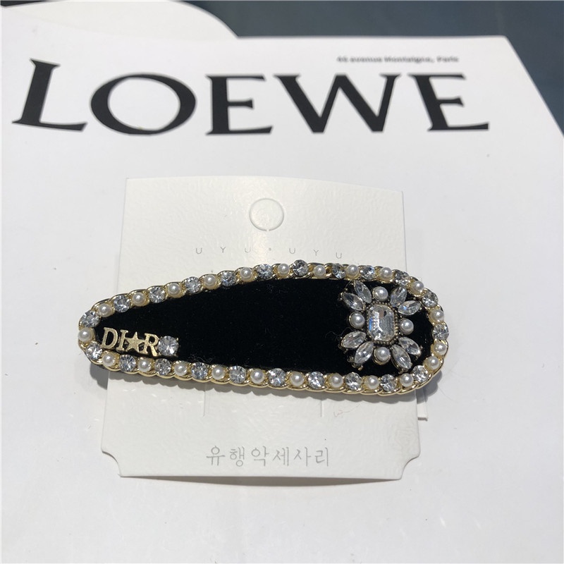 Kẹp Tóc Đính Đá Hình Giọt Nước Phong Cách Baroque Cao Cấp