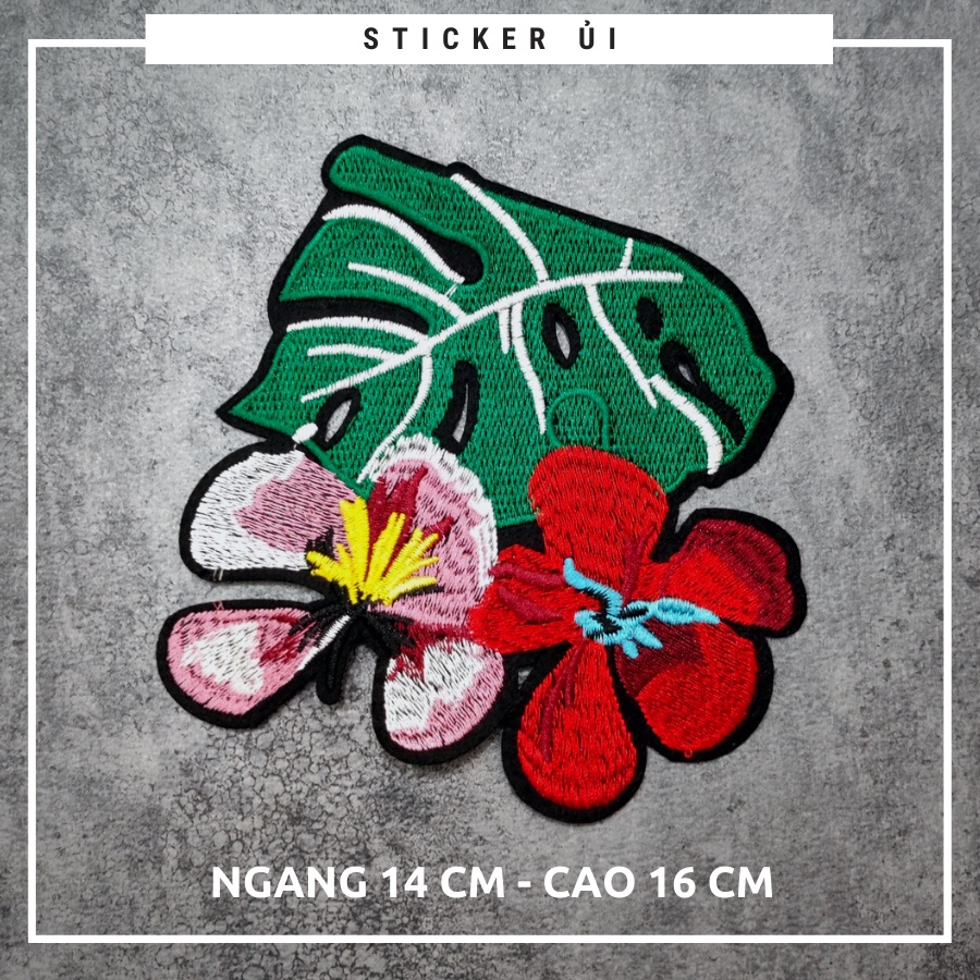 Sticker ủi áo hoa vải thêu cao cấp -DÙNG LÀM BÔNG CÀI ÁO HAY HÌNH ỦI ÁO TRANG TRÍ VÁY, ĐẦM, ÁO DÀI HOẶC LÀM MIẾNG VÁ ÁO