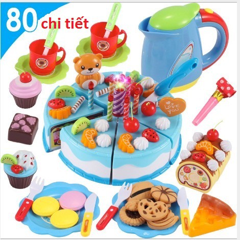 Bộ đồ chơi cắt bánh sinh nhật 80 chi tiết