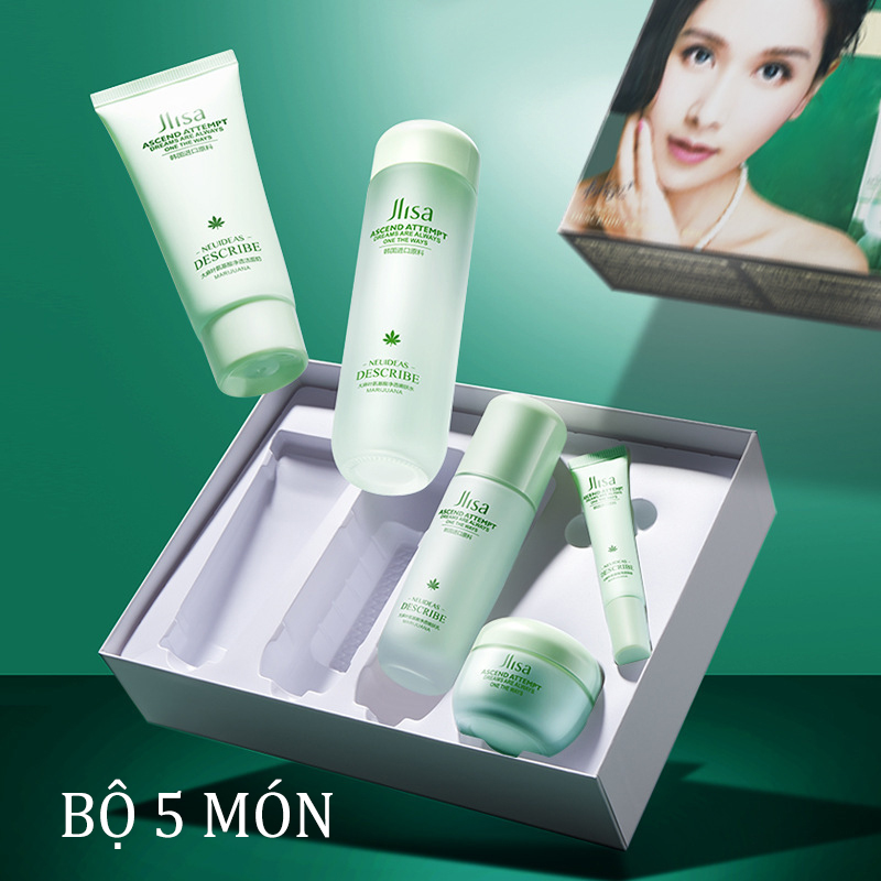 Bộ chăm sóc da giữ ẩm thanh lọc axit amin Jlisa 100g + 130ml + 100ml + 50g + 20g