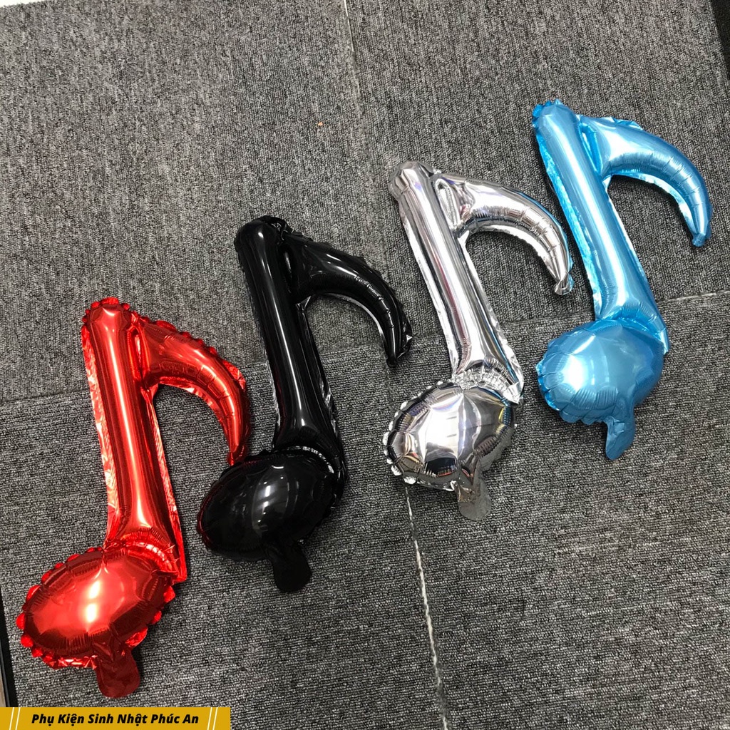 Bóng kiếng nhôm nốt nhạc đơn 36cm trang trí sinh nhật HPBD