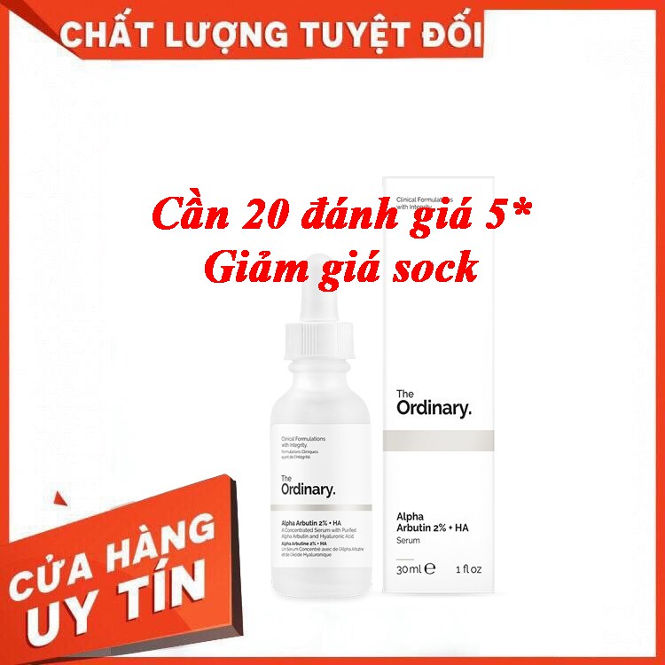 Serum odinary dưỡng trắng da ALPHA ARBUTIN 2% + HA 30ml . Chính hãng