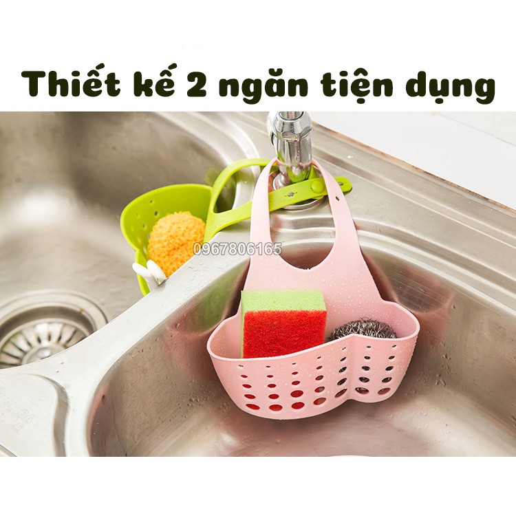 Túi Giỏ Silicon Treo Bồn Rửa Bát – Dụng cụ nhà bếp tiện lợi - M117