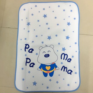 Tấm lót chống thấm 3D lưới I love Papa Mama