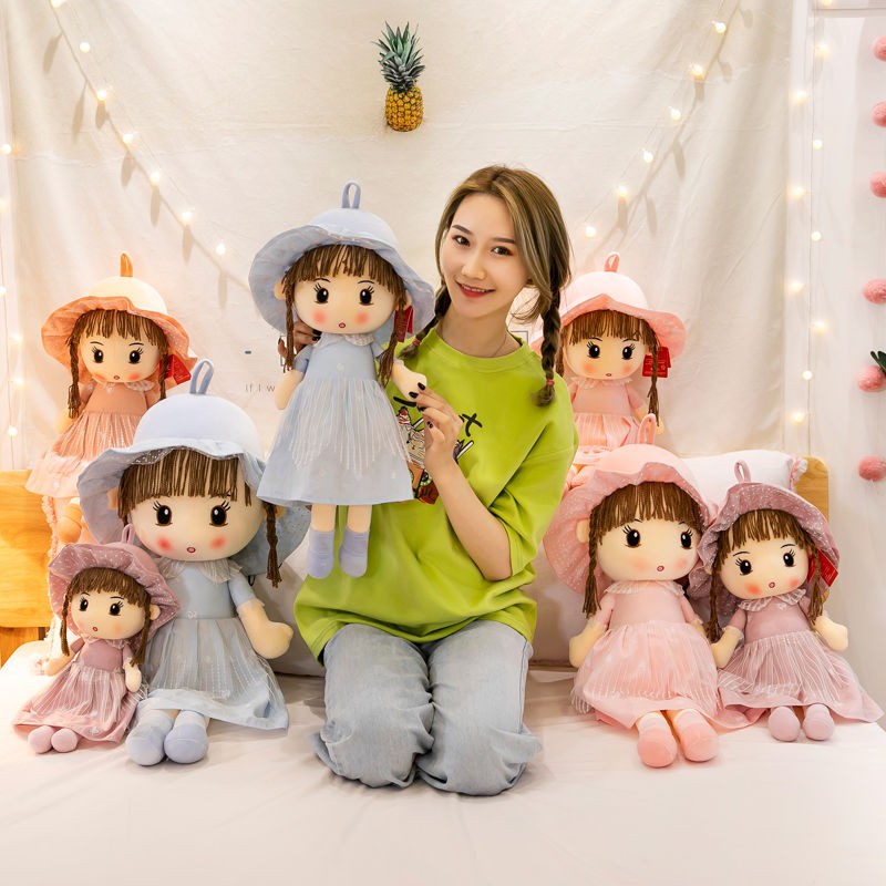 búp bê cô gái đồ chơi sang trọng siêu mềm ngủ quà tặng sinh nhật công chúa dễ thương Barbie