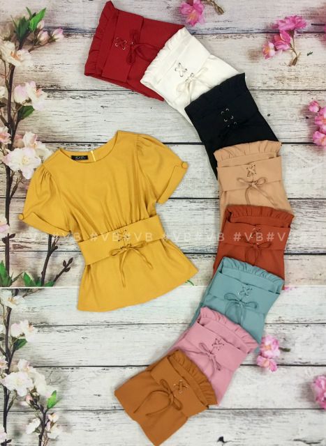 Áo thiết kế đai eo