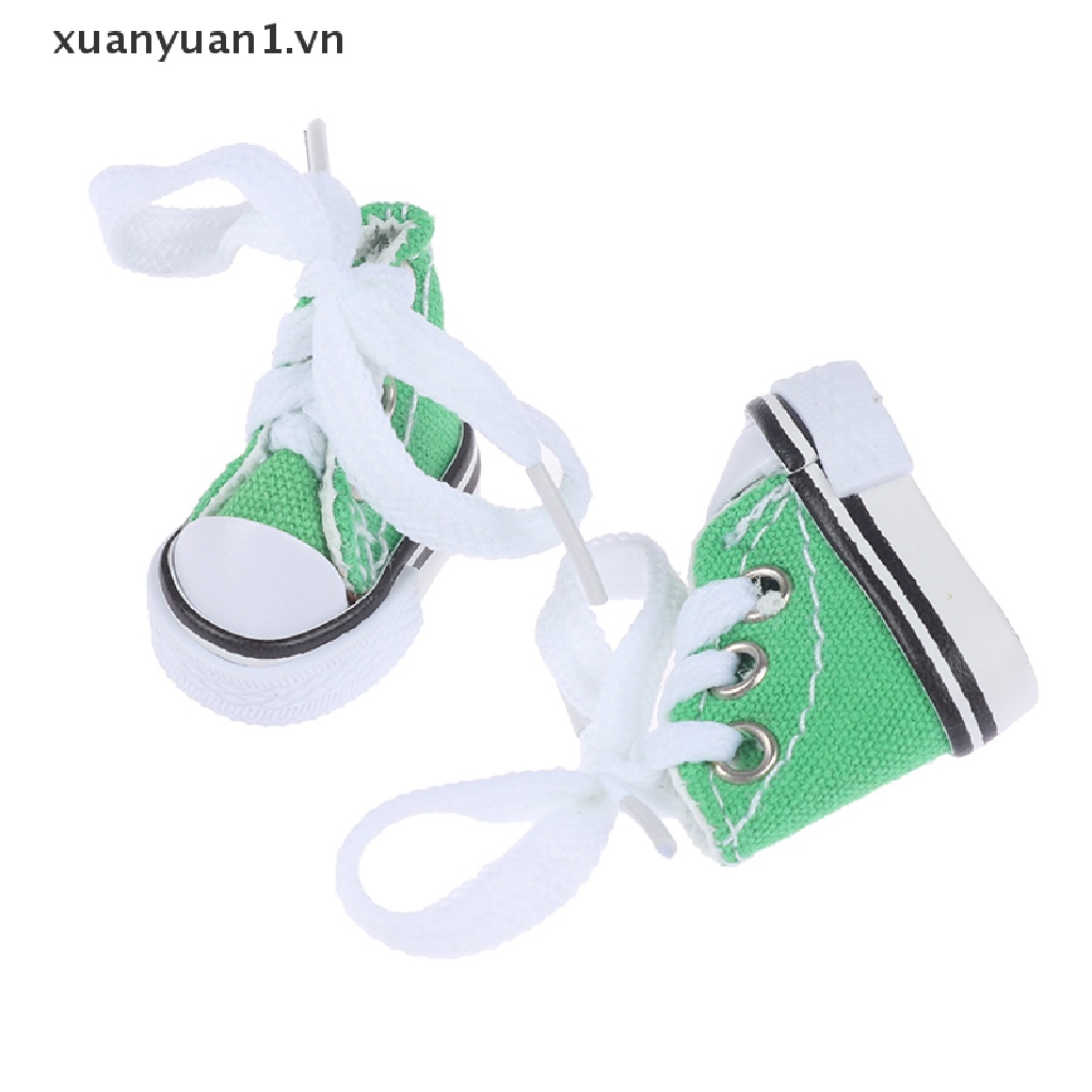 Giày Thể Thao Canvas Mini 3.5cm Dễ Thương Cho Búp Bê Tỉ Lệ 1 / 6