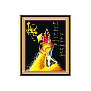 Tranh đính đá lộc 61×50cm