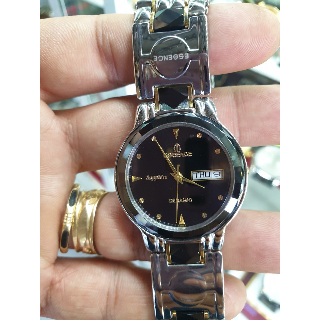 Đồng hồ nam dây thép không gỉ mặt kính sapphire chống xước Essence ES20702M (SB)