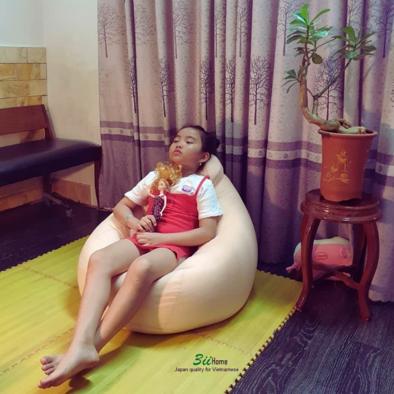 Ghế lười hạt xốp 3ii Home dành cho bé yêu size 80x100cm chất liệu sử dụng cao cấp màu sắc đa dạng nhẹ nhàng êm ái