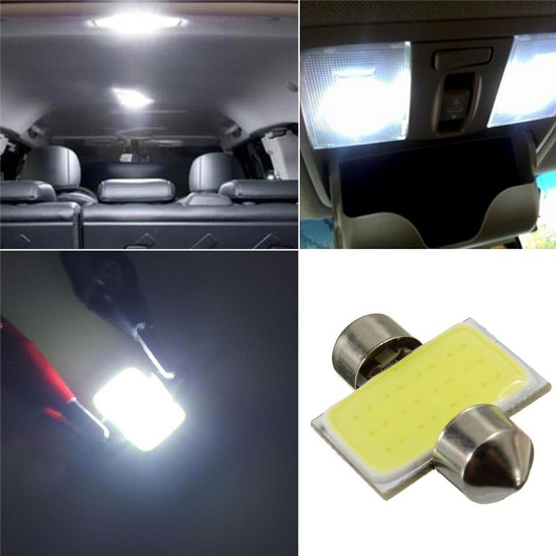 Đèn Led Cob 31Mm 12Smd Ánh Sáng Trắng Cao Cấp Cho Xe Ô Tô