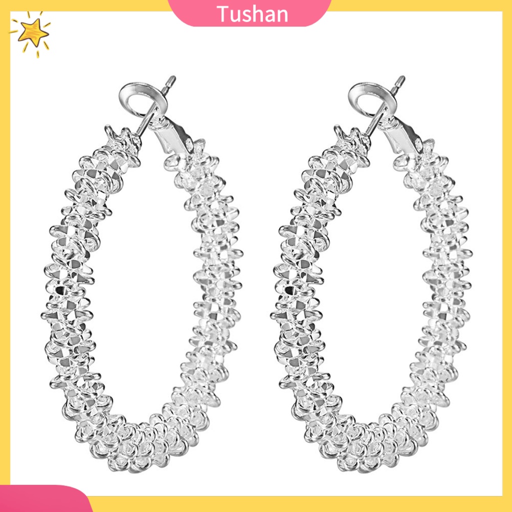 Bông tai mạ bạc 925 trang trí ngôi sao đính đá xinh xắn