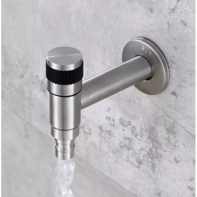Vòi nước gắn tường inox 304 RTR01 FUSINAN - Vòi máy giặt inox RTR.01