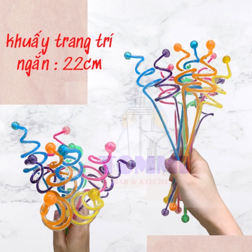 Cây Khuấy Trang Trí Cocktail, Que Khuấy Trang Trí Đủ Màu Pha Chế - Dụng Cụ Pha Chế