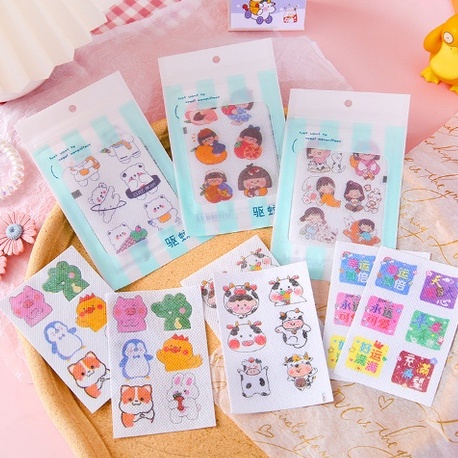 Set 12 Miếng Dán Chống Muỗi Bò Sữa - Sticker Tinh Dầu Đuổi Muỗi Hoạt Hình Hàn Quốc Dễ Thương Duashop