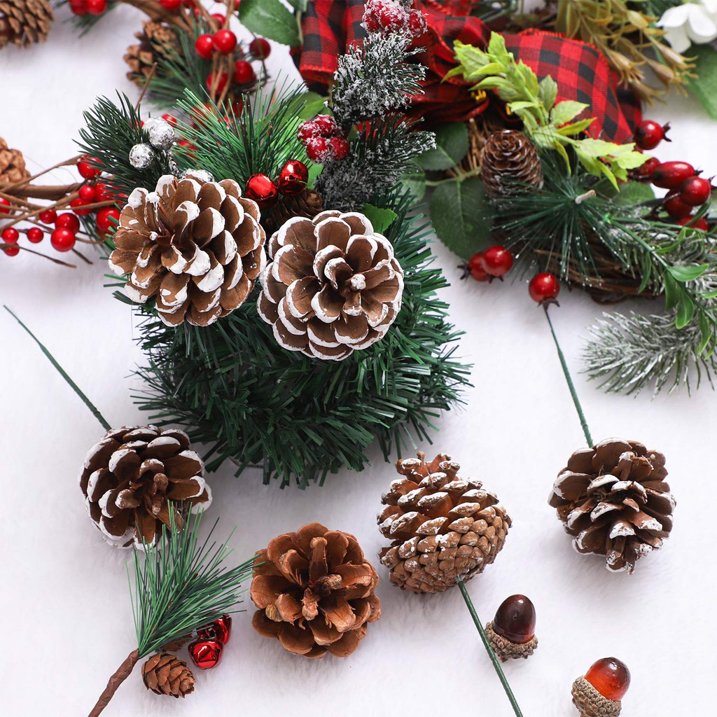 Giá Sỉ Ship Từ HCM 1kg quả Thông khô màu nâu đẹp phụ kiện trang trí Noel Giáng Sinh