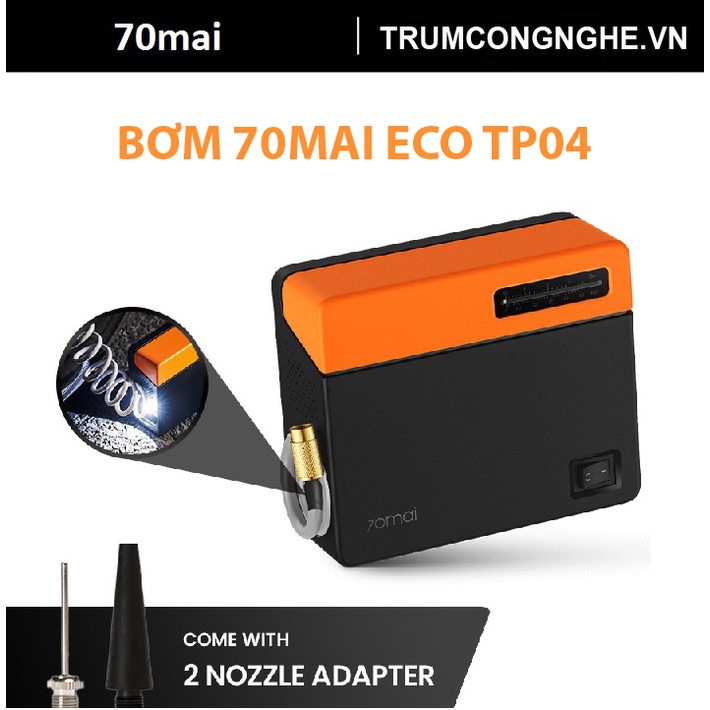 Máy Bơm Lốp Xe Ô tô Xiaomi 70MAI Midrive TP04 Nhỏ Gọn Bơm Khoẻ - 70MAI Aircompressor Eco Midrive TP04 Standard Version