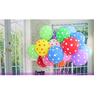 Bóng tròn chấm bi 35cm (2.8gr) - bịch 100 quả