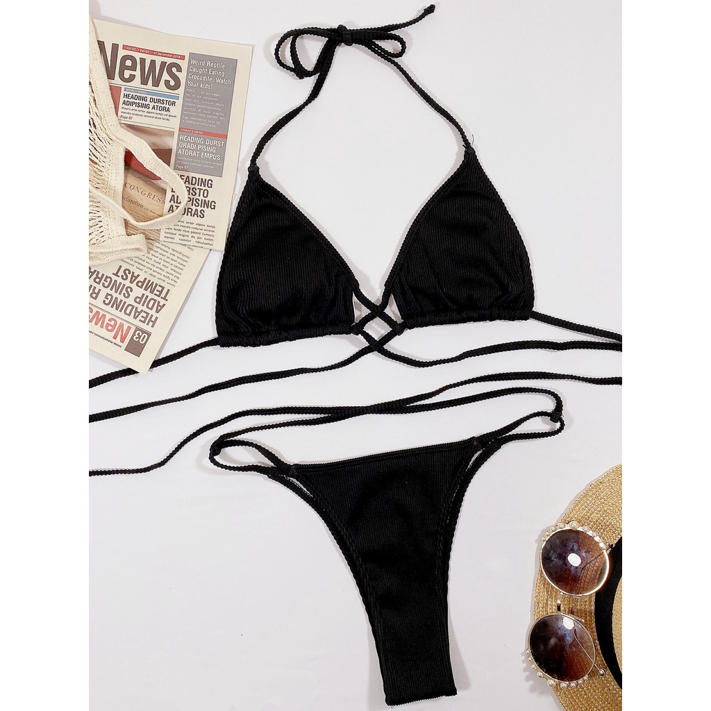 DUNEA Bikini thiết kế đan chéo dây quyến rũ mR4Y