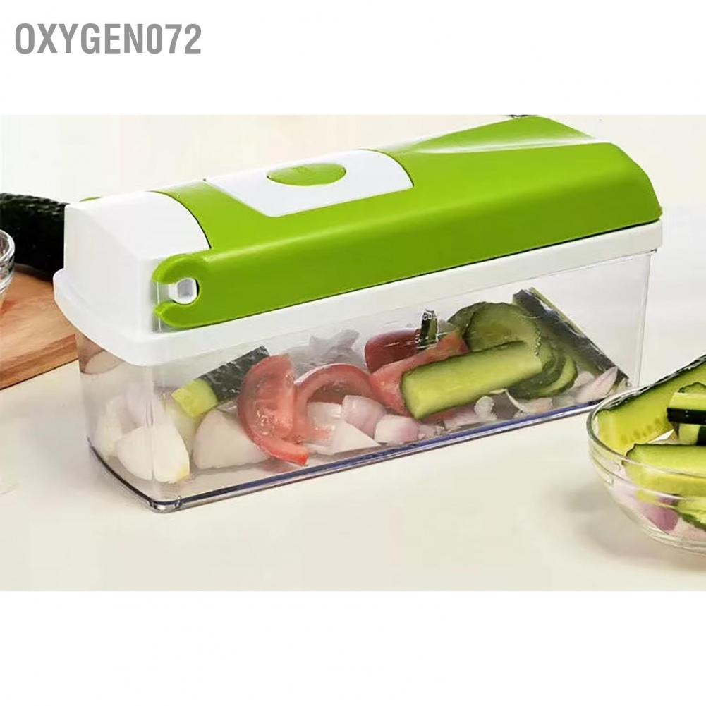 Oxygen072 Fruit Vegetable Chopper Stainless Steel Onion Potato Food Slice Cutter for Household