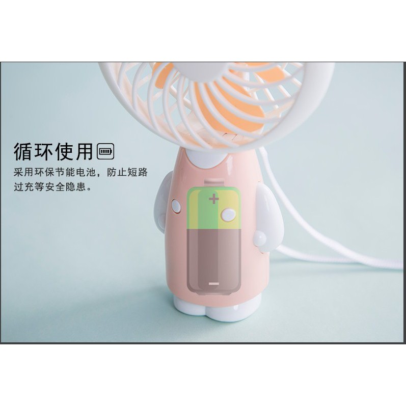 (THANH LÝ) Quạt hello kitty có đèn đứng được (MÈO ĐỨNG)
