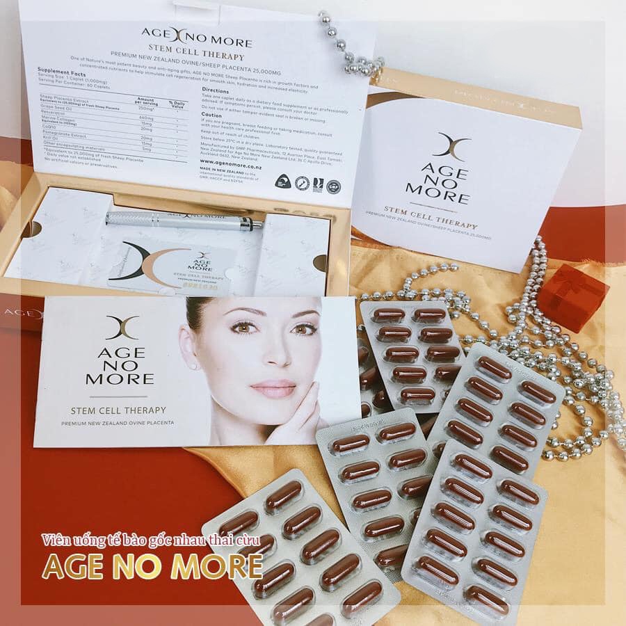 [Hỏa tốc] Viên Uống Tế Bào Gốc Nhau Thai Cừu Age No More Sheep Placenta 60 Viên