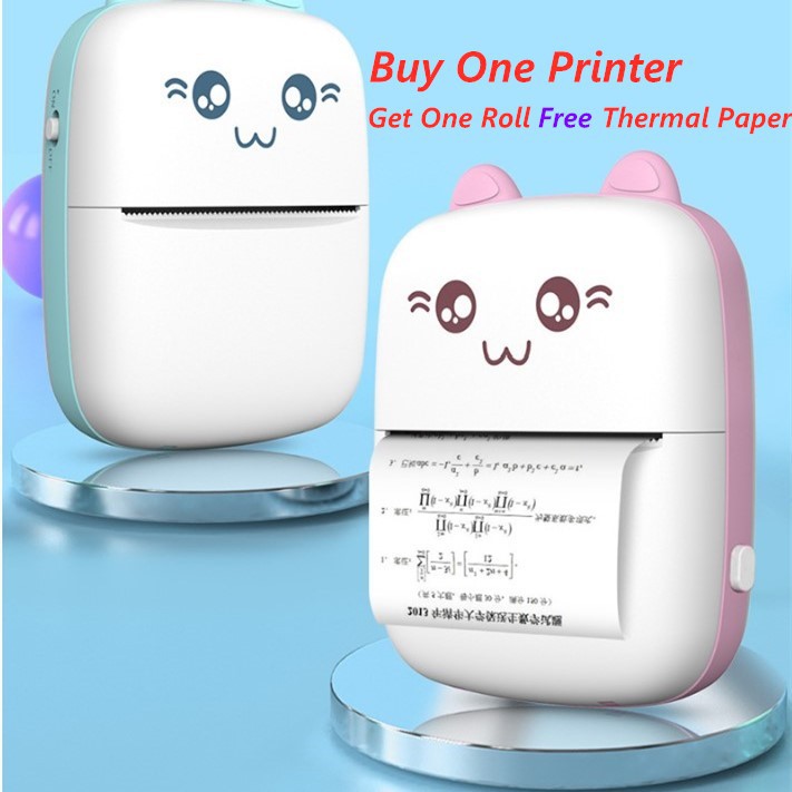 Mini Printer Thermal Bluetooth Pocket Picture Photo Receipt Note Printer 200dpi