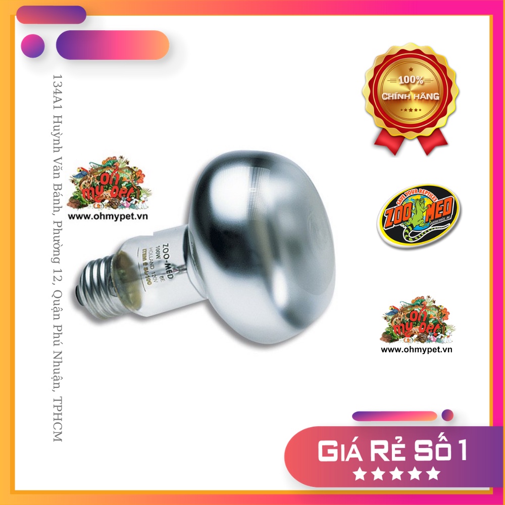 Đèn sưởi cho bò sát Repti Basking Spot Lamp   Tạo ra khu vực sưởi trong chuồng nuôi