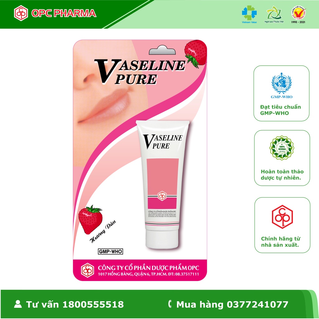Kem dưỡng môi VASELINE OPC 10g