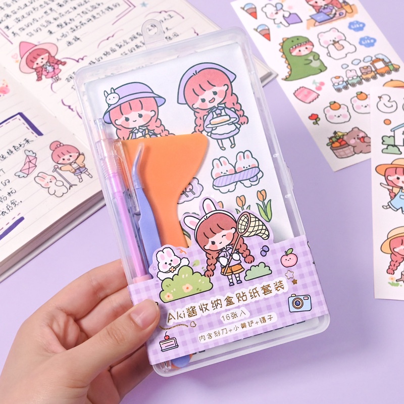 Sticker Dán Trang Trí Họa Tiết Hoạt Hình Dễ Thương Bắt Mắt