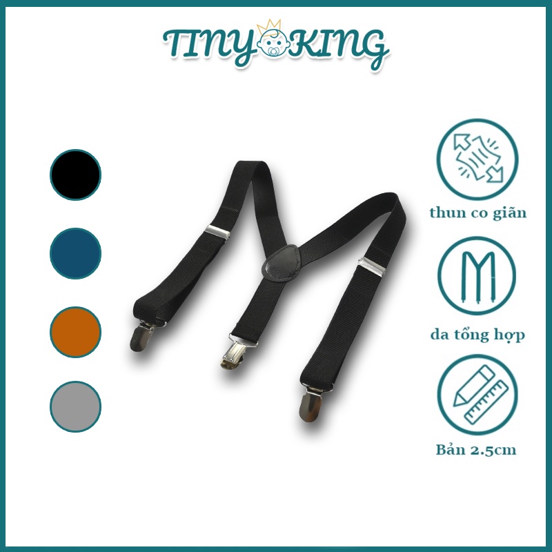 Dây đai chữ y TINY KING cho bé 2.5cm chất thun co giãn - nơ đeo cổ bé trai giá rẻ M001