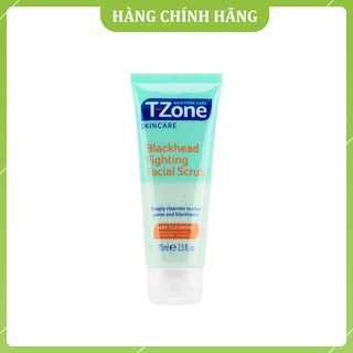 Kem Tẩy Da Chết T-ZONE Giảm Mụn Đầu Đen Tinh Chất Tràm Trà Blackhead Fighting Facial Scrub 75ml/150ml