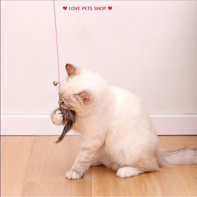 ĐỒ CHƠI CHO MÈO, CẦN CÂU MÈO DÁN TƯỜNG - LOVE PETS SHOP