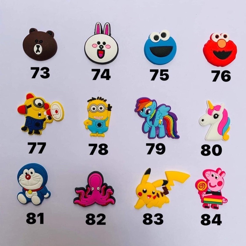 Combo 10c Jb gắn dép / tổng sỉ sticker / charm gắn dép cá sấu