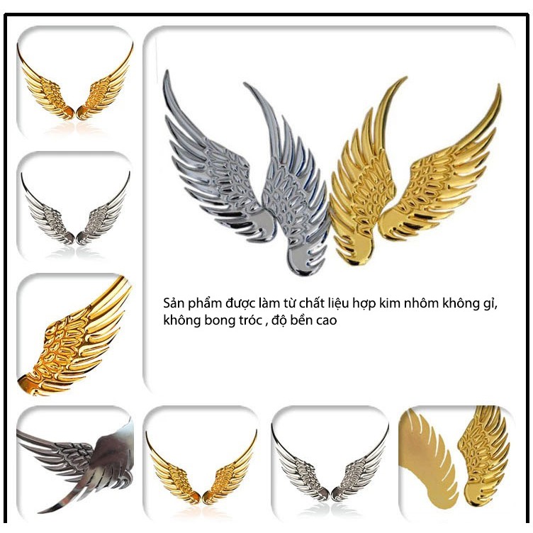 Kho sỉ Đôi cánh dán trang trí logo hãng ô tô