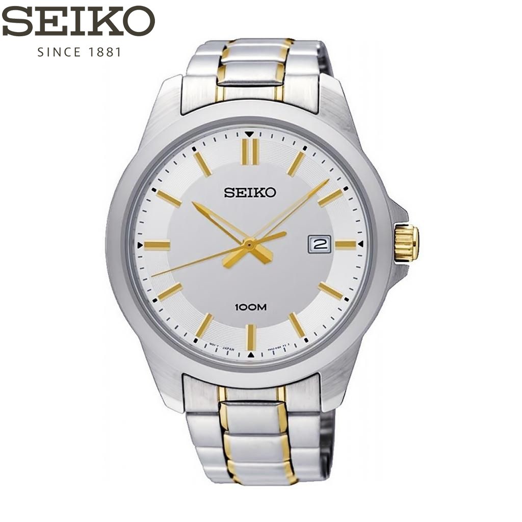 Đồng hồ nam Seiko SUR247P1 Chính Hãng Nhật Bản - Mạ Vàng Đờ mi - Dây Thép Không Rỉ -  Bảo Hành 5 Năm