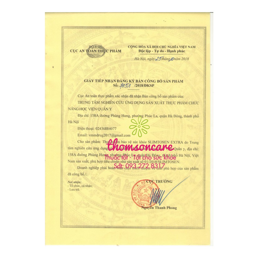 Slimtosen Extra giảm cân của Học viện quân y - giảm mỡ máu, cholesterol từ lá sen, giảo cổ lam | BigBuy360 - bigbuy360.vn