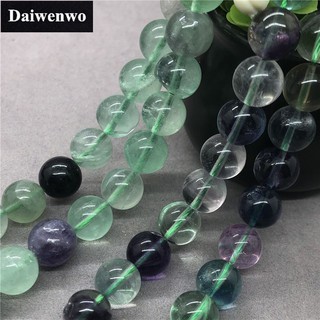 Colorful Rainbow Fluorite Natural Beads 6-12mm Diy for Handmade Bracelet
