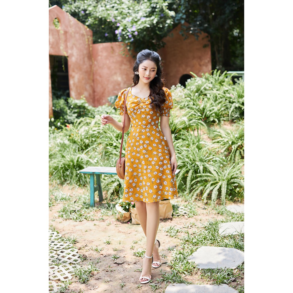 Đầm Xòe Nhún Ngực 20AGAIN DEW1085 | BigBuy360 - bigbuy360.vn