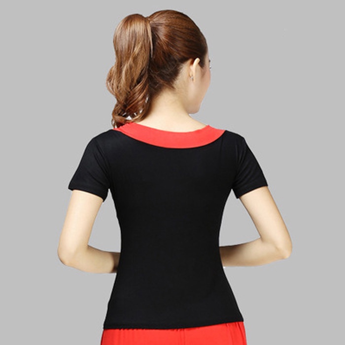 Áo Thun Khiêu Vũ Latin Ngắn Tay Thời Trang Dành Cho Nữ