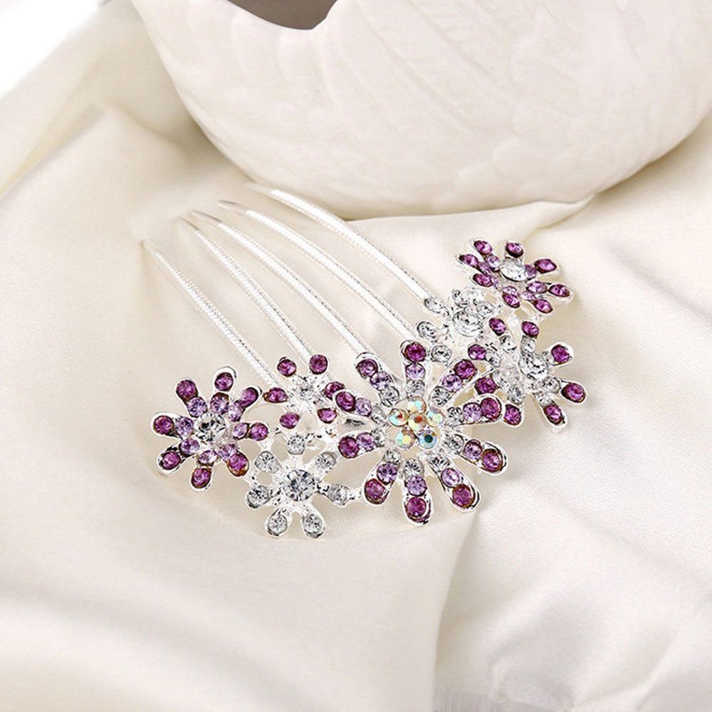 Trâm cài tóc hình hoa sang trọng thời trang cho cô dâu