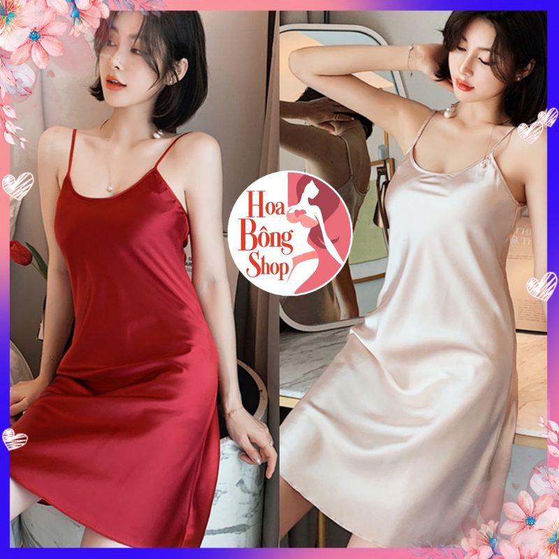 Bộ Váy Lụa Satin Sexy Quyến Rũ Cao Cấp Hè 2021