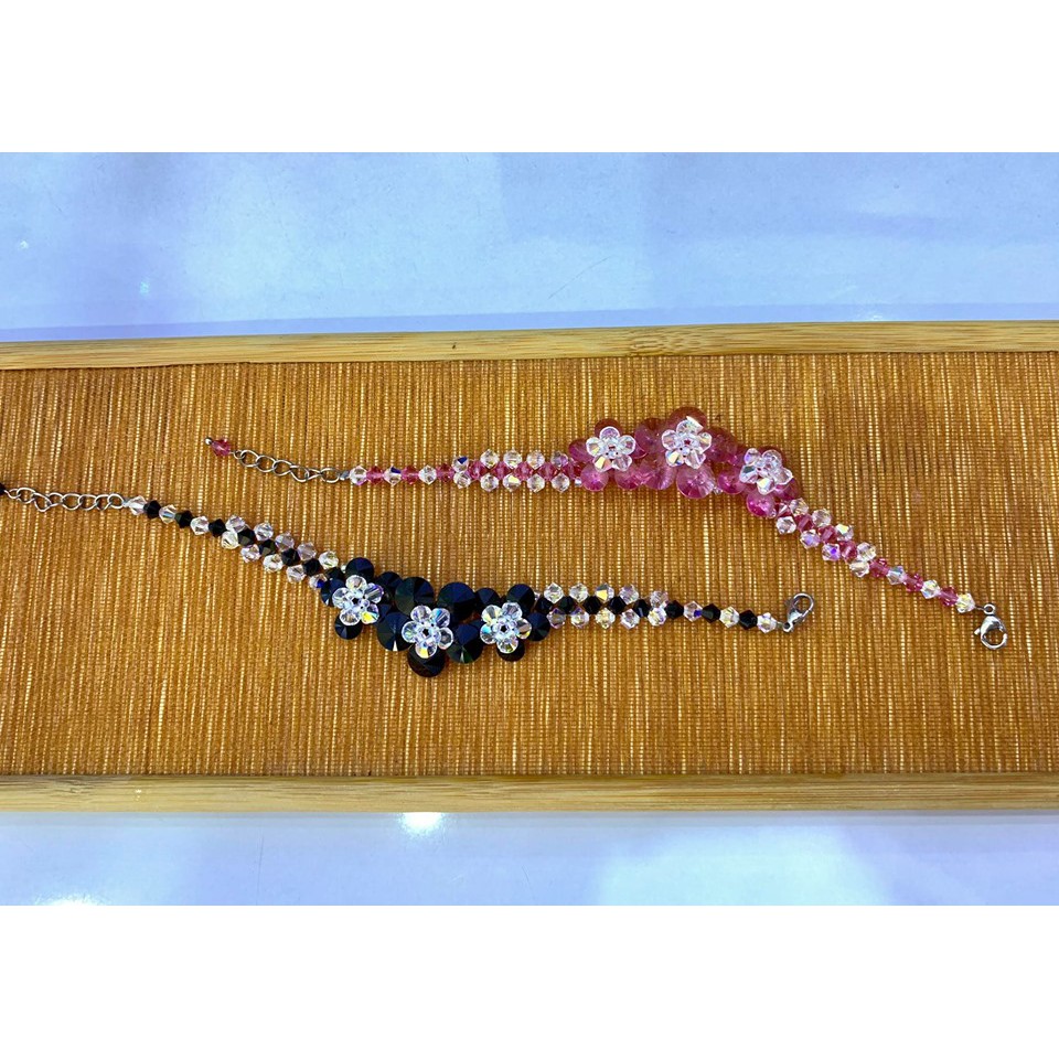 Lắc tay pha lê Swarovski Hoa mai