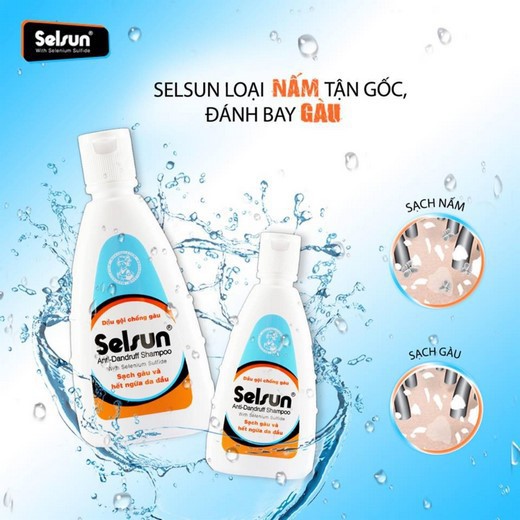 Dầu gội, dầu xả ngăn ngừa gàu và ngứa da đầu Selsun anti – dandruff shampoo 50ml - 100ml hàng chính hãng Selsun